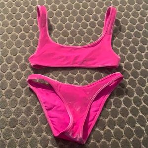 Rhay pink triangl bathing suit